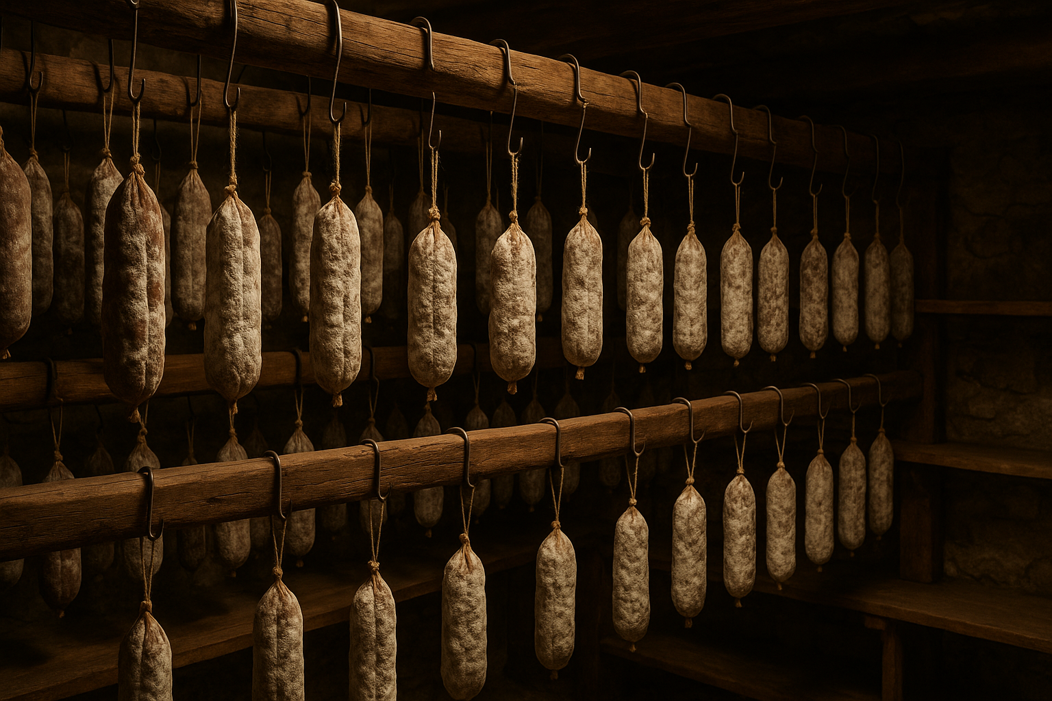 sechage de saucissons