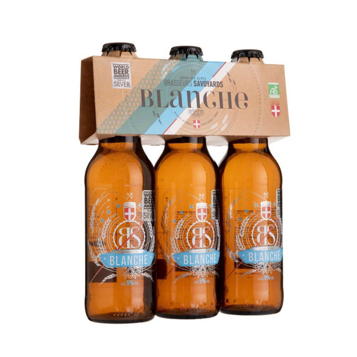 Un pack de 3 Bière Bio Blanche de 33cl de Savoie